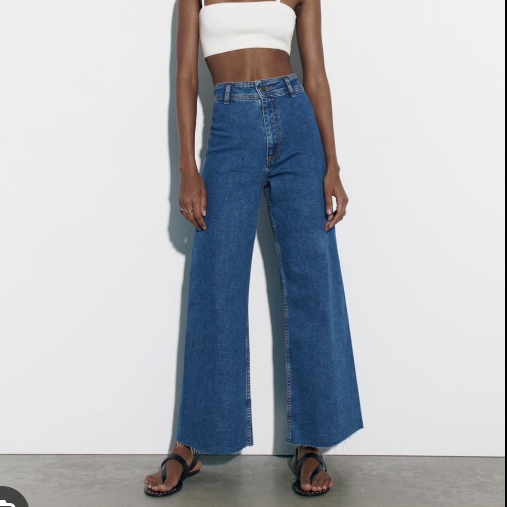 Zara Wide Leg Marine Jeans